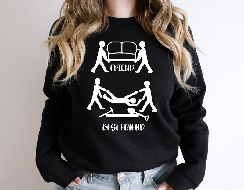 Friend Vs Best Friend Sweatshirt, Sarcastic Friends Hoodie, Best Friend Birthday Gift Sweatshirt, Friendship Hoodie,...