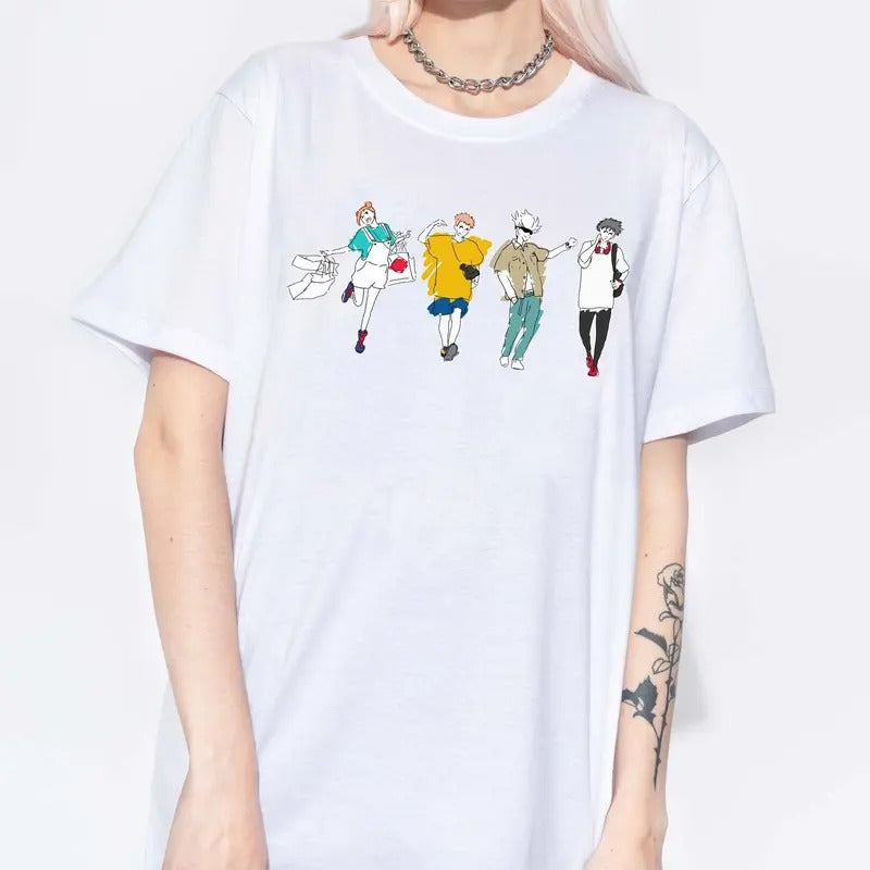 Friends - Satoru Gojo, Yuji Itadori, Nobara Kugisaki, Megumi Fushiguro Shirt, Anime Tee, Manga Shirt, Anime Lover Tee...