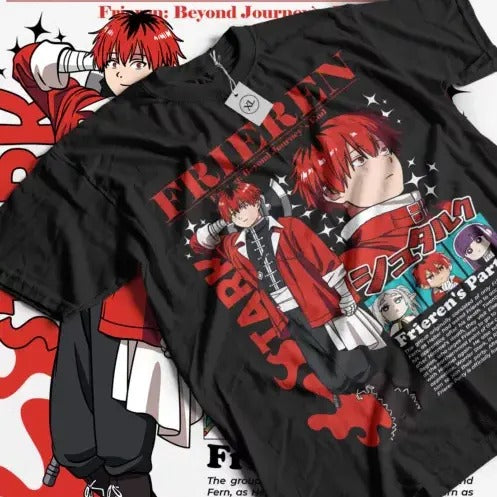 Frieren T-Shirt Beyond Journey's End Fern Stark Girl Anime Gifts Shirt All Sizestyle{n002}2 Hoodie, Sweatshirt