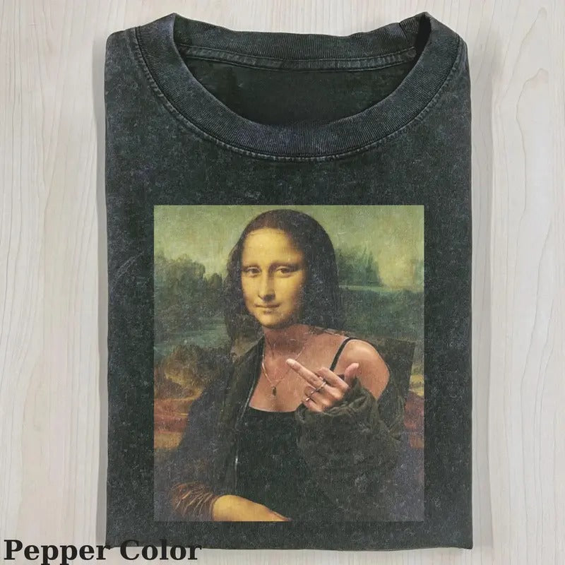 Funny Character Vintage Graphic Tee, Mona T-Shirt, Unisex Meme Cringe Funny Shirt, Menswear Womenswear Streetwear Cotton Comfort