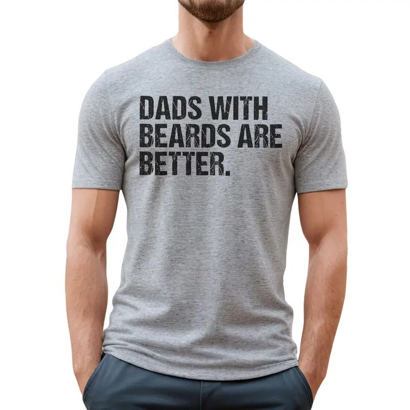 Funny Dad Shirt, Fathers Day Gift, Dads with beards are better, Gift for Dad Hoodie, Sweatshirt | InkThreadWorks.com