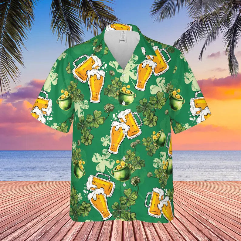 Funny Drinking St Patrick Hawaiian Shirt