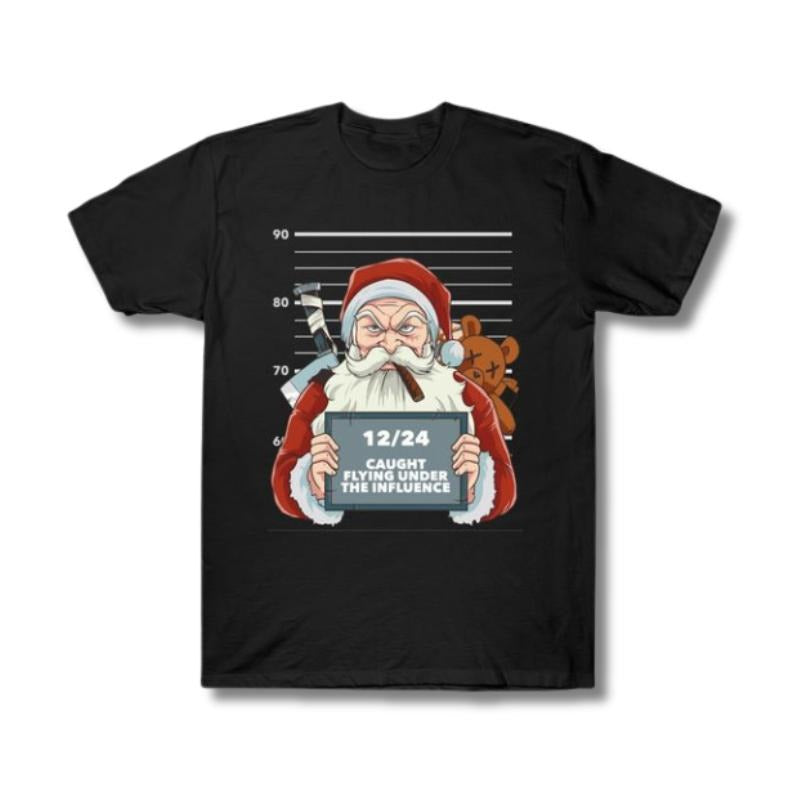 Funny Drunk Santa Claus Mugshot Naughty Santa Christmas Graphic Tee, Sweatshirt, Hoodie Gift For Women Top Womenswear Underwear Humen Lady Comfort