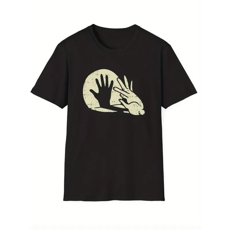 Funny Gesture Print T-shirt, Men's Casual Comfy Crew Neck Tee, Trendy Short Sleeve Top For Summer Daily Wear Made in USA...