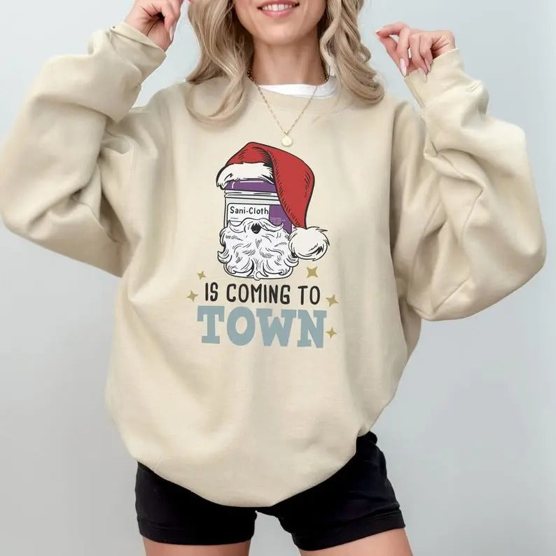 Funny Nurse Christmas Sweatshirt,hoodie,tshirt, Nurse Rn Aid Tech Medical Assistant T-shirt, lpn Holiday Gift, Nurse...