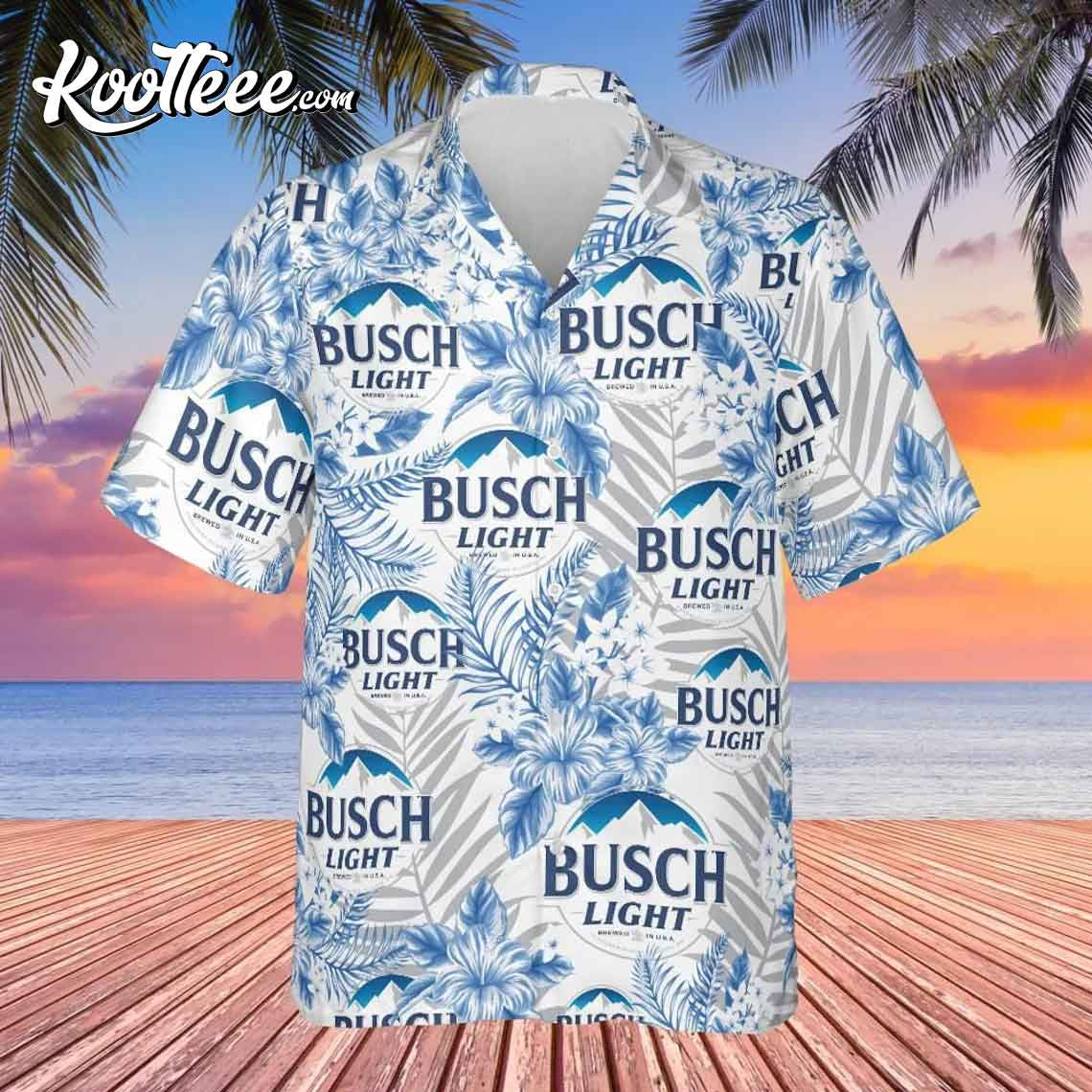 Funny Party Beer Busch Latte Beer Hawaiian Shirt