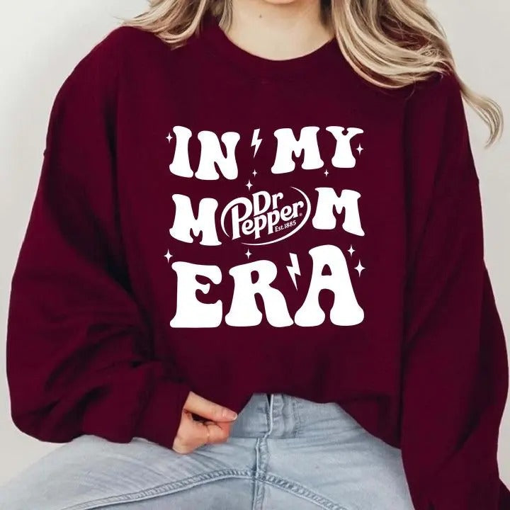 Funny Sarcastic, Dr Pepper Soda Shirt, In My Dr Pepper Lover Era, Dr. Pepper T-shirt, Collar Cotton Mother Day Gift Crewneck Fabric