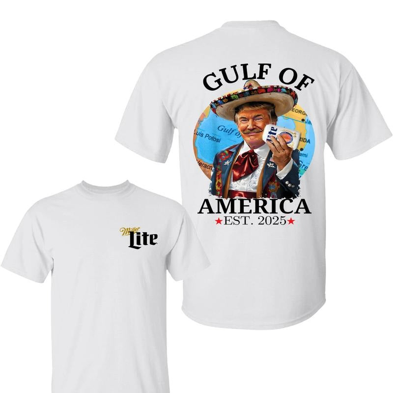 Funny Trump Miler Lite Gulf Of America 2025 Shirt, Trump Merchandise T-Shirt,Miler Lite Shirt, Gulf Coast Tee, For Men, For Women