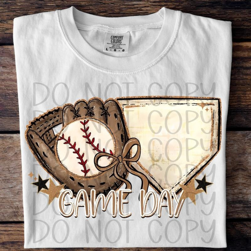 Game Day Baseball DTF Transfers - THIS IS NOT A SHIRT Hoodie, Sweatshirt | InkThreadWorks.com