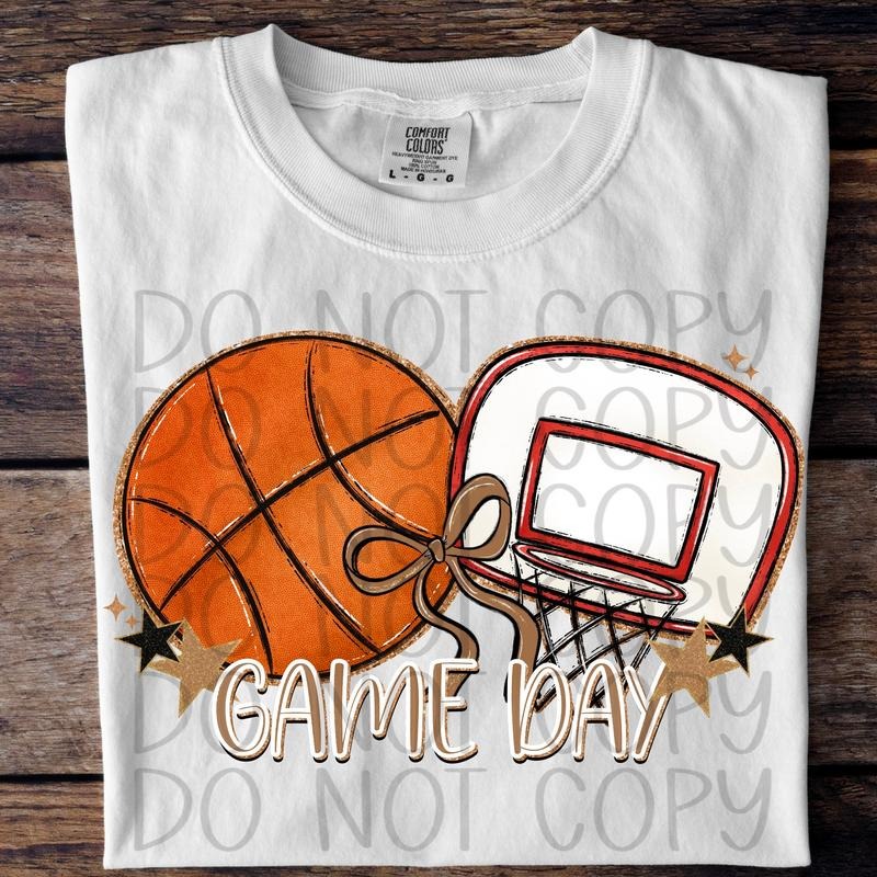 Game Day Basketball DTF Transfers - THIS IS NOT A SHIRT Hoodie, Sweatshirt | InkThreadWorks.com