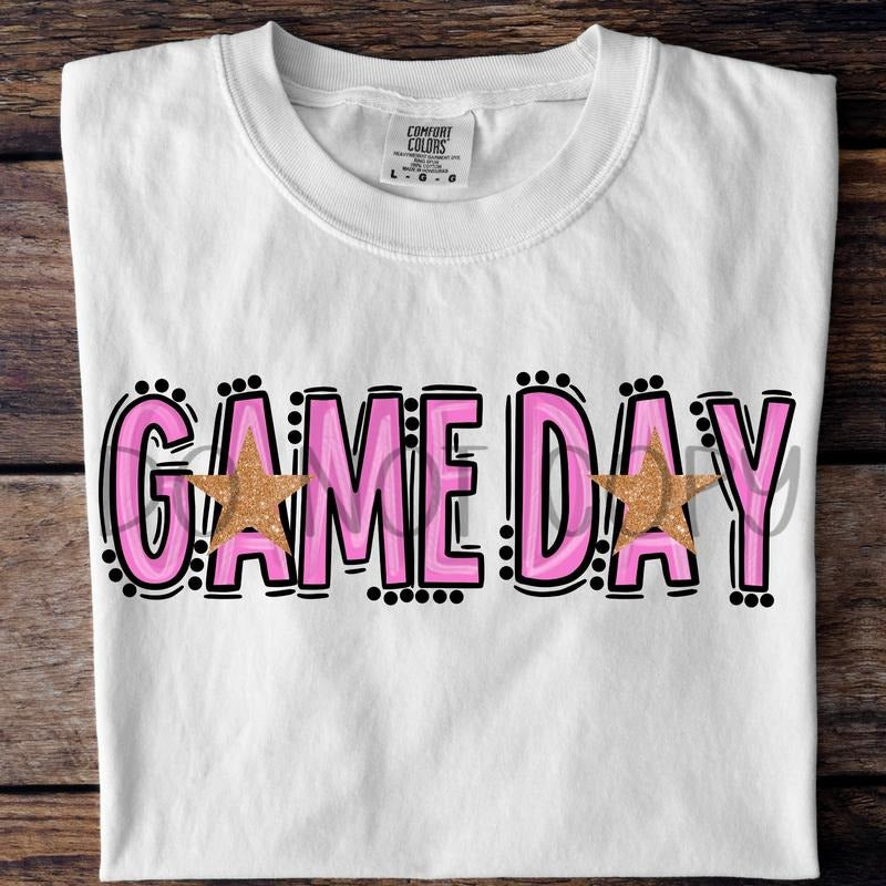 Game Day Pink DTF Transfers - THIS IS NOT A SHIRT Hoodie, Sweatshirt | InkThreadWorks.com