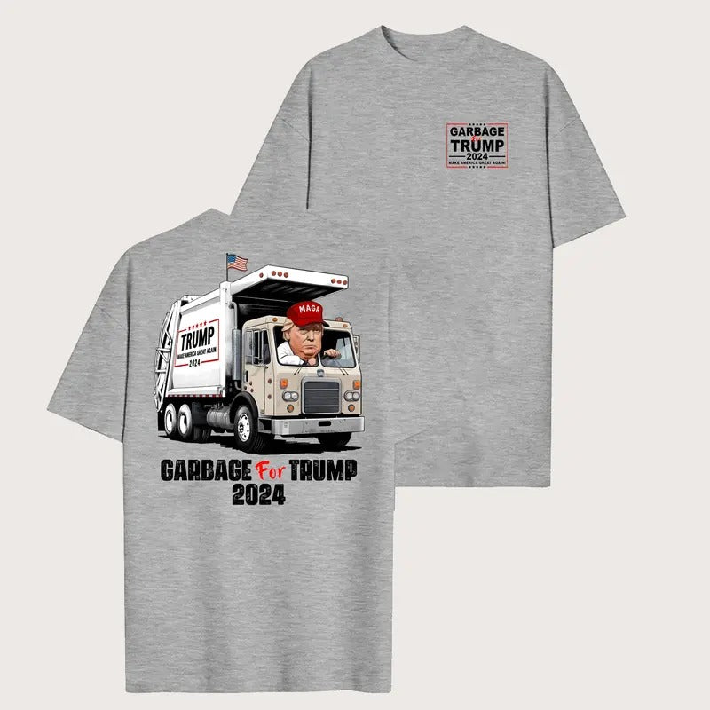 Garbage For Trump 2024 Shirt, Trump Garbage Truck Shirt, Political Election, Trump Supporters, Election 2024, Full Sizes...