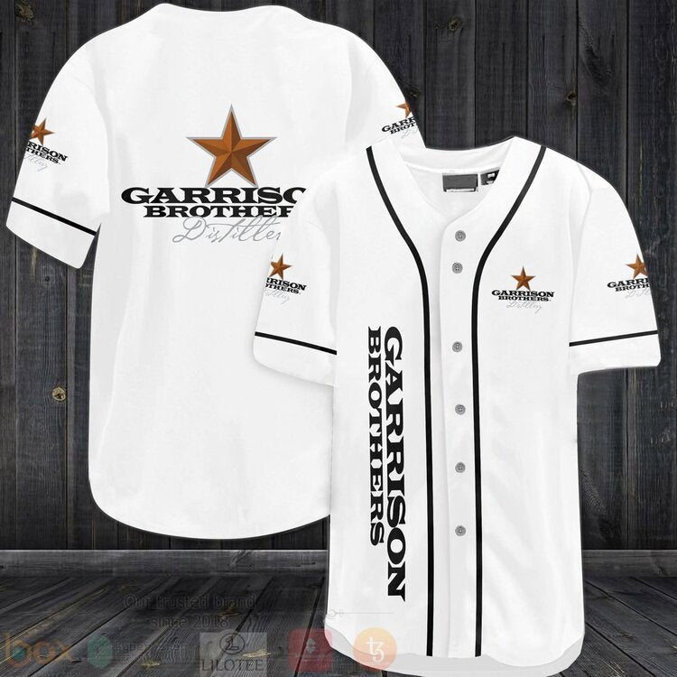 FASHION Garrison Brothers Distillery Baseball Jerseys Botton Shirt