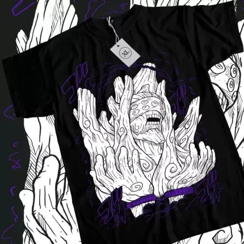 Gedo Mazo T-shirt Naruto Shippuden Kuchiyose Anime Manga Black Shirt All Size