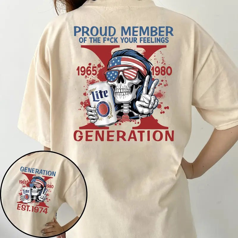 Gen X Custom Year of Birth Shirt