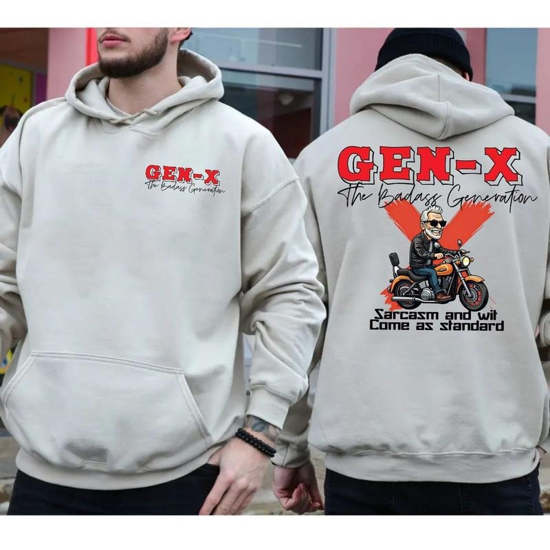 Gen X The Badass Generation Two Sides Tshirt Sweatshirt Hoodie, Proud Member Gen X, Raised On Hose Water, Retro Birthday,...