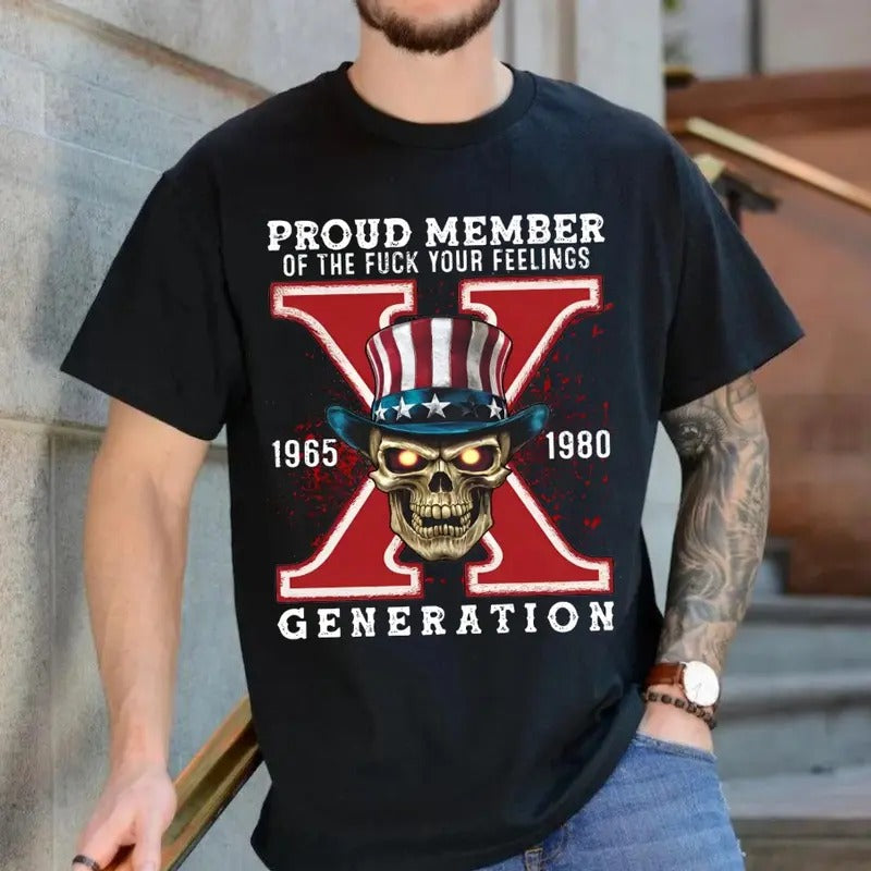 Generation X Fafo Two Side Shirt, Raised On House Water And Neglect, Proud Member Generation Shirt, Gift For Dad, Unisex...