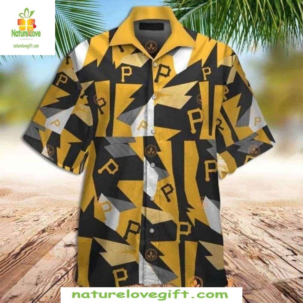 Pittsburgh Pirates MLB Hawaiian Shirt Geometric Edge Baseball Apparel