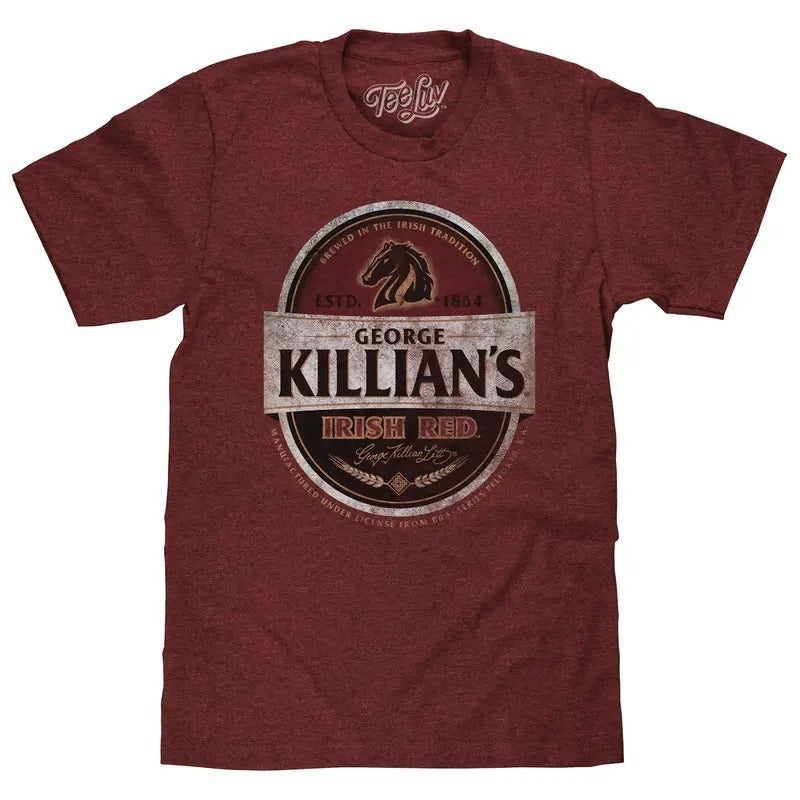 George Killian's Irish Red Lager Logo T-Shirt - Red Hoodie, Sweatshirt | InkThreadWorks.com