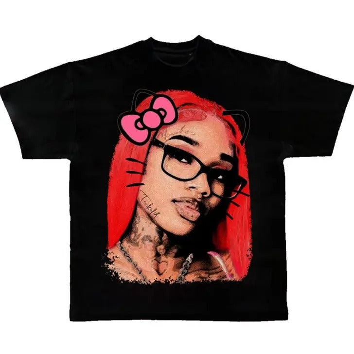 Get It Sexyy Kitty Big Face Casual Tee Hoodie, Sweatshirt | InkThreadWorks.com