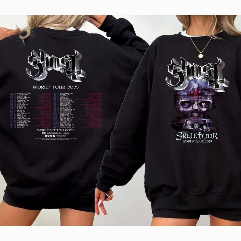 Ghost Band Shirt Ghost World Tour 2025 Sweatshirt Rock Concert 2025 Hoodie Ghost Band Merch Gift For Fans Men Womenstyle{n002}3