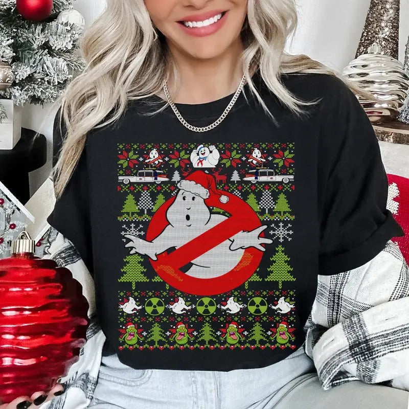 Ghostbusters Ugly Christmas Sweater Ghostbusterst Christmas Sweater Ghostbuster Movie Ghostbusters Halloween Sweater Gift For Christmas