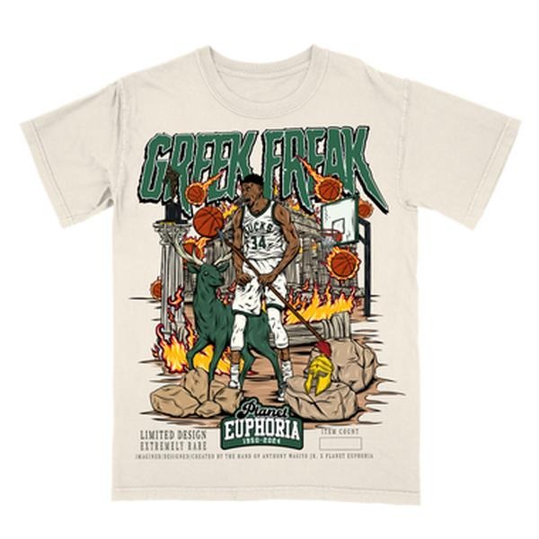 Giannis Antetokounmpo "Greek Freak" Tee Hoodie, Sweatshirt | InkThreadWorks.com