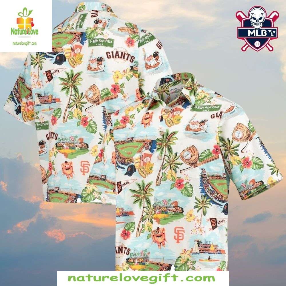 MLB Giants Hawaiian Shirt Stylish Baseball Apparel Stadium Vibes