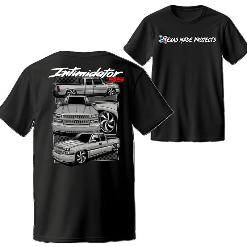 Gios Intimidator Ss Extended Cab T-shirt Texas Made Projects Graphic Tee Truck Shirts Shirts For Men Car Merch Menswear Black Tee