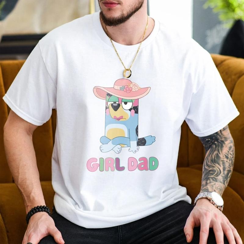 Girl Dad Shirt, Bluey Girl Dad Shirt, Gift For Him, Bluey Shirt Hoodie, Sweatshirt | InkThreadWorks.com