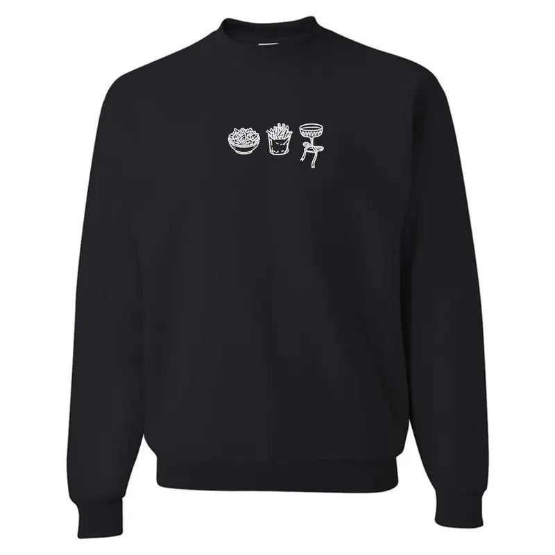 'Girl Dinner' Embroidered Crewneck Sweatshirt