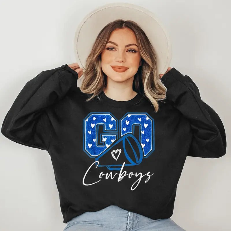 Go Cowboy Sweatshirt Unisex Crewneck T-Shirts, Hoodie | InkThreadWorks.com