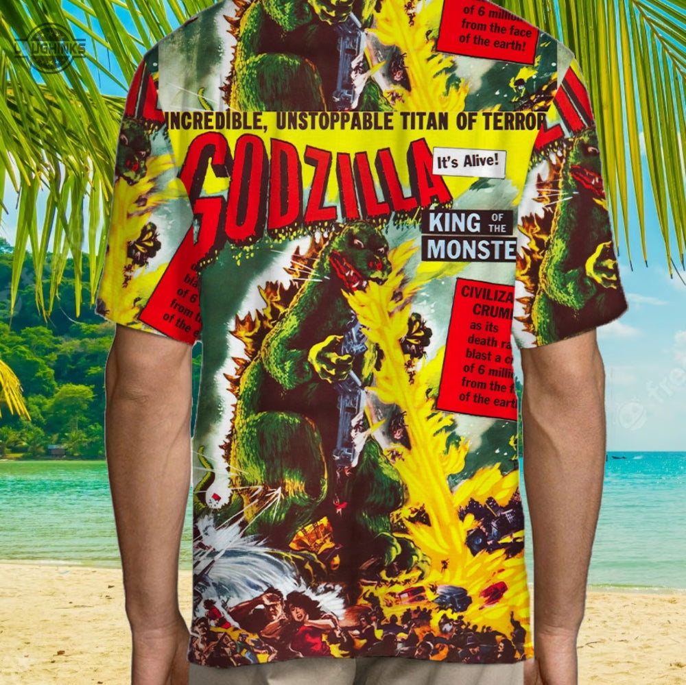 Godzilla Hawaiian Shirt Godzilla Shirt And Shorts Toho Godzilla Hawaiian Shirt Godzilla Button Up Shirt Godzilla Day Movie Shirts Shin Godzilla Shirt Godzilla Aloha Shirt NEW