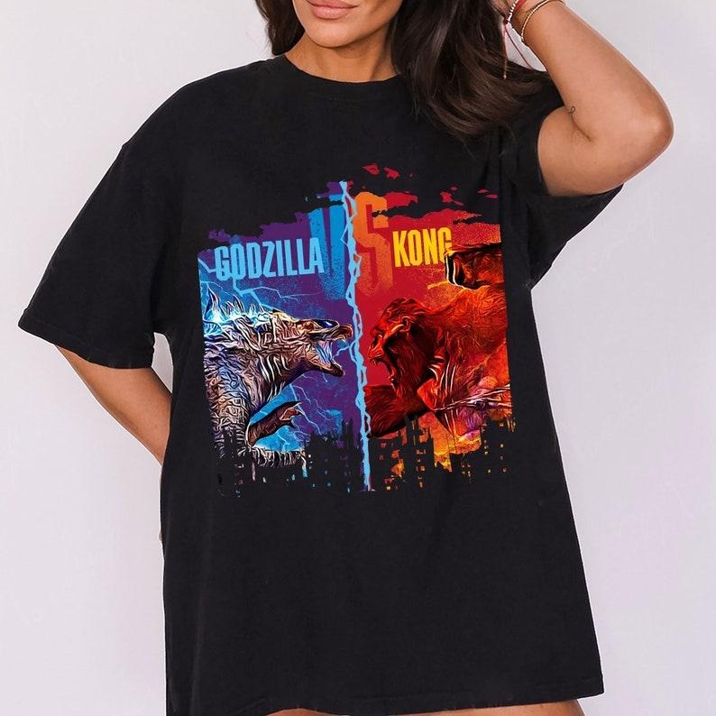 Godzilla Versus Kong T-Shirt, Godzilla X Kong The New Empire 2024 T-Shirt, Godzilla X Kong T-Shirt, Godzilla Movie T-Shirt,Godzilla Movie 2024 T-Shirt, Gifts graphic