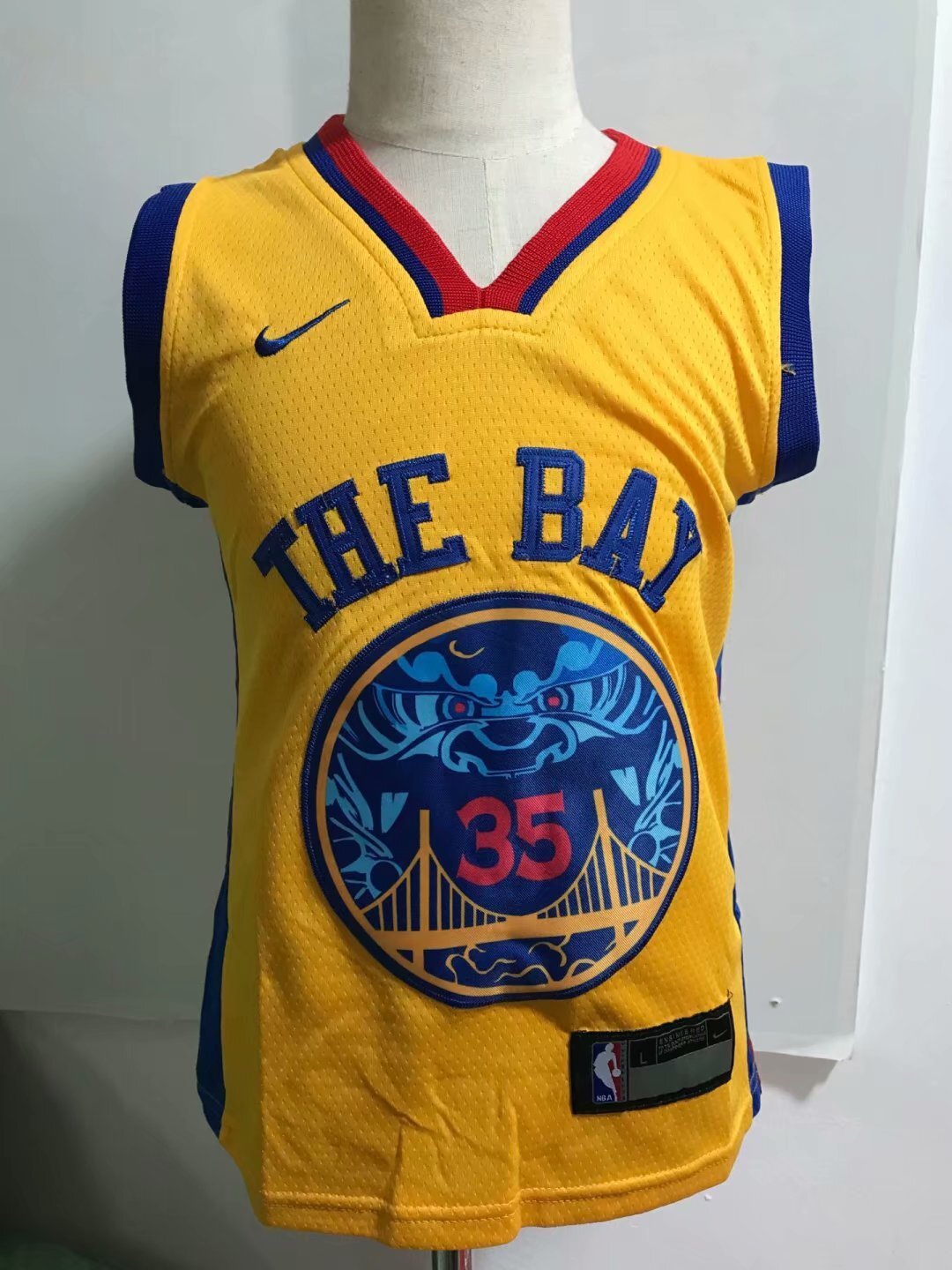 Golden State Warriors #35 Kevin Durant Yellow Style 1