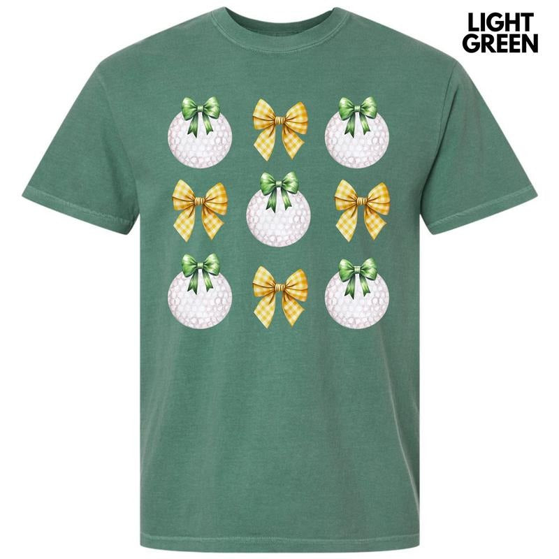 Golf Plaid Bow Collage Comfort Colors T-Shirt 'NLB' Hoodie, Sweatshirt | InkThreadWorks.com