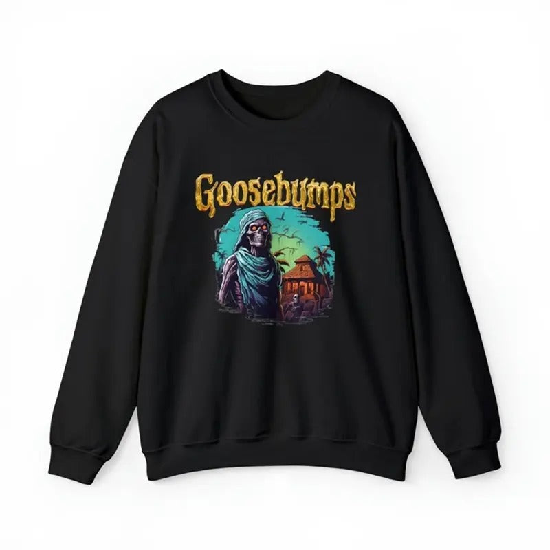 Goosebumps Tshirt, Mummies Character 90s Vintage Movie Shirt, Spooky Season Party, Gift For Halloween Tshirt Top Womenswear