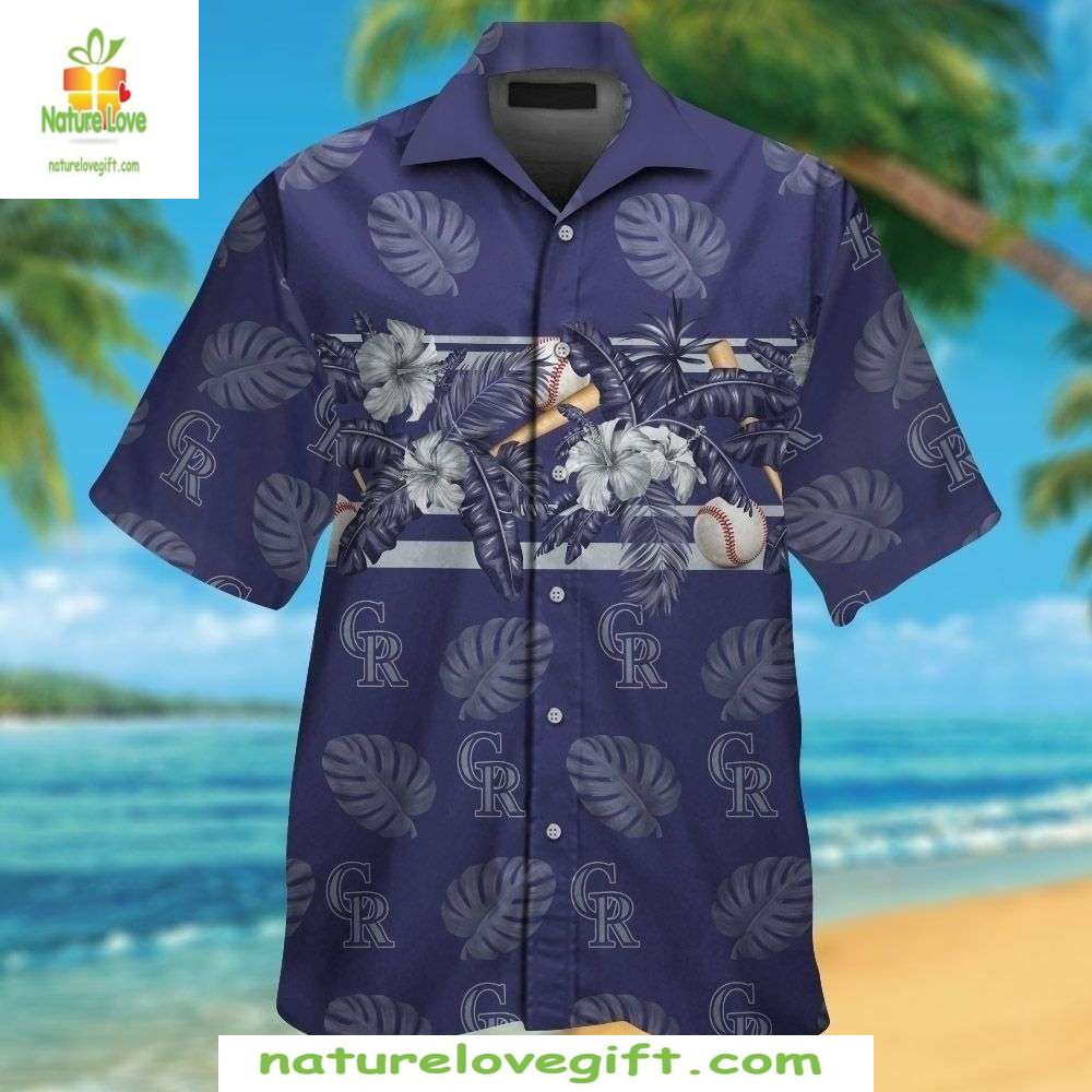 Colorado Rockies Hawaiian Shirt Grand Slam Tropics MLB Baseball Apparel