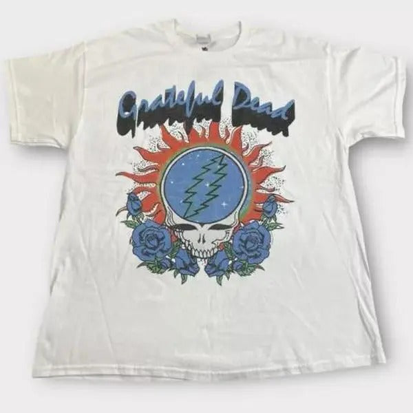Grateful Dead 1989 Summer Tour Retro Graphic T-Shirt Adult Size X-Large Cotton Menswear Top Decoration