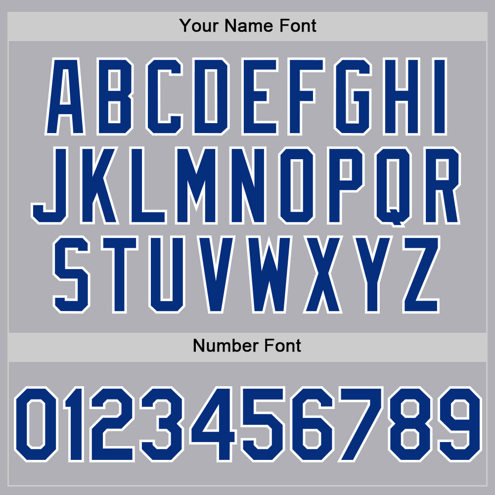 Custom Gray Royal-White Mesh Authentic Throwback Baseball Jersey