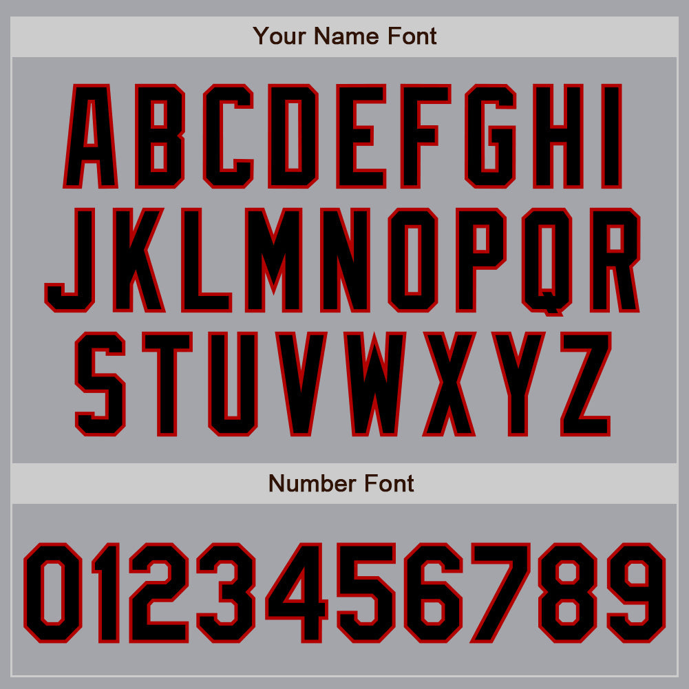 Custom Gray Black-Red Authentic Baseball Jersey