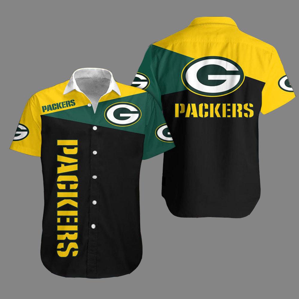 Green Bay Packers Hawaiian Shirt Blocked Triumph Design by