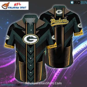 Green Bay Packers Modern Chevron Stripe Hawaiian Shirt