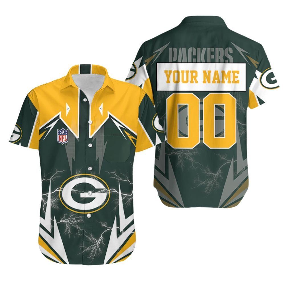 Green Bay Packers Hawaiian Shirt Thunderbolt Custom Jersey 618047