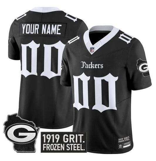 Green Bay Packers ACTIVE PLAYER Custom Black F.U.S.E. 'Gothic Frozen Tundra