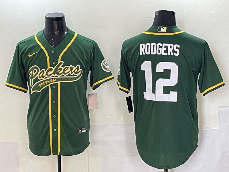 Green Bay Packers #12 Aaron Rodgers Packers Collaboration Style 3
