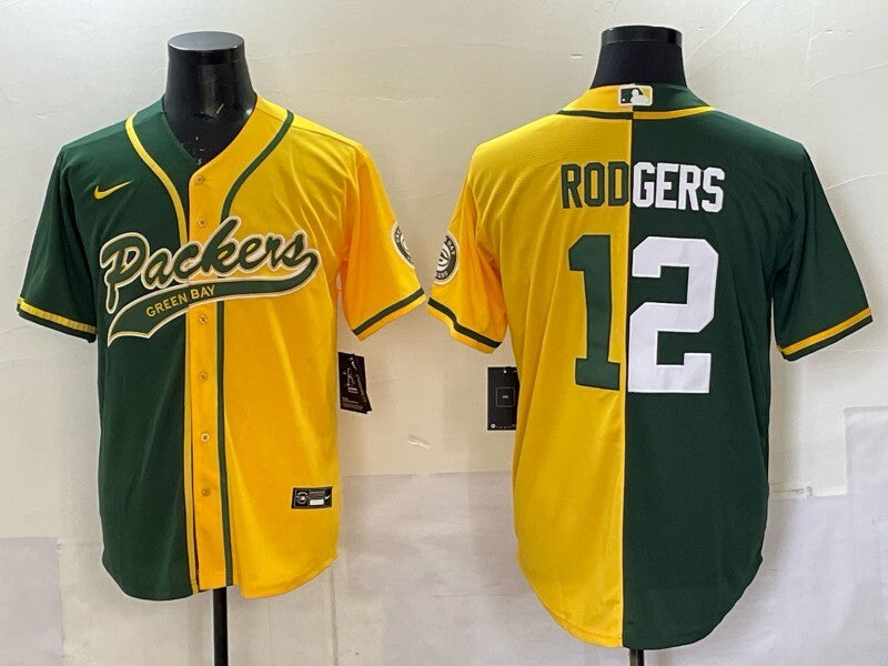 Green Bay Packers #12 Aaron Rodgers Packers Collaboration Style 4