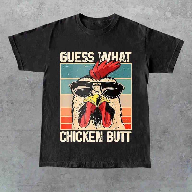 Guess What Chicken Butt Shirt, Funny Chicken Meme T-Shirt, Unisex Shirt, Gift For Women, Gift For Men, Shirt For Women, Shirt For Men, shirt summer see, shirt hot tiktok trend 2024 2