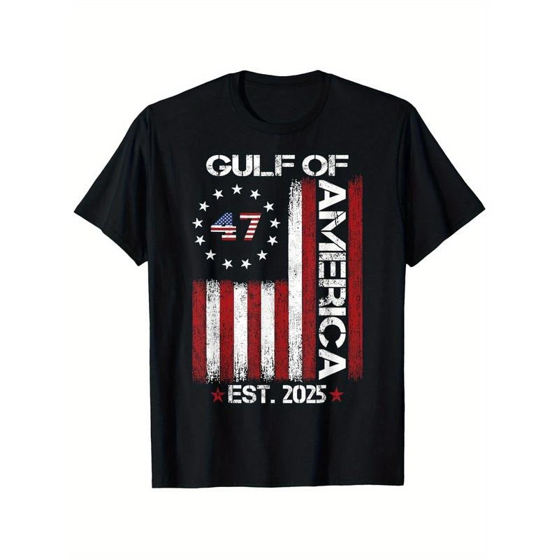 Gulf Of Us America Shirt Gulf America 2025 T-Shirt, American Bay T-Shirt, Round Neck, Non-Transparent - Perfect for Daily Wear & Vacations, As Gifts Made in USA