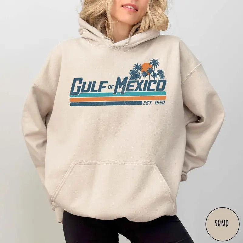 Gulf of Mexico Hoodie, Texas Alabama Mississippi Florida Beach Hoodie Mexico Gift for Mexico Lover, Unisex Hoodie For Men...